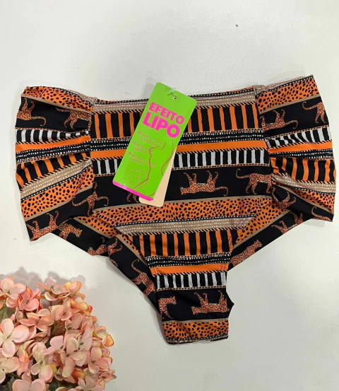 Calcinha Biquini Fio Duplo Efeito Lipo Plus Size Arsie