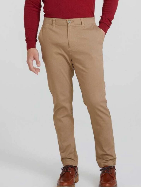 Calça Masculina Chino Slim Em Sarja Hering