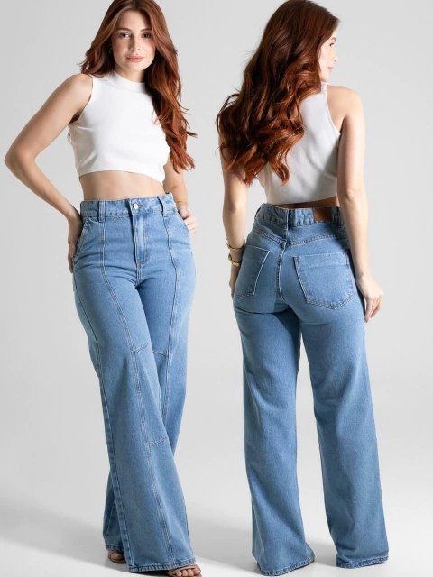 Calca Jeans Sawary Wid Leg