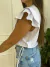 Camiseta Cropped Enfim - Nalva Modas