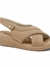 Sandália Anabela Tiras Cruzadas E Velcro Caqui Comfortflex 2486405