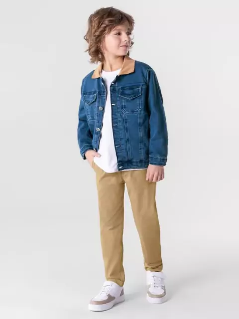 Jaqueta Jeans Forrada Menino Mundi