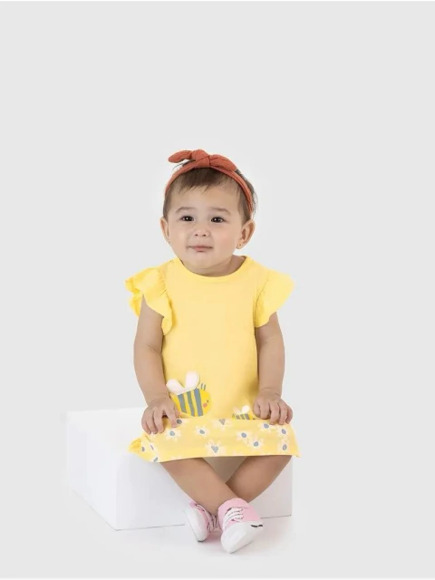 Vestido Menina Estampa Com Aplique Interativo Malwee Kids