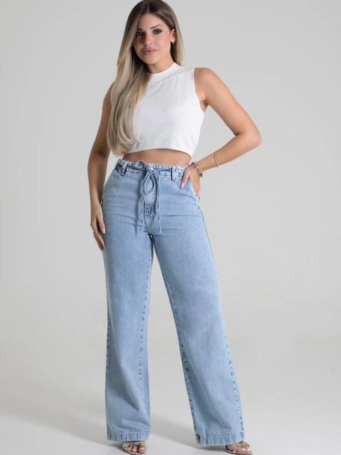 Calça Jeans Sawary Wide Leg