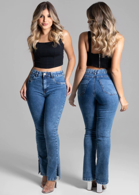 Calça Jeans Reta Feminina Sawary
