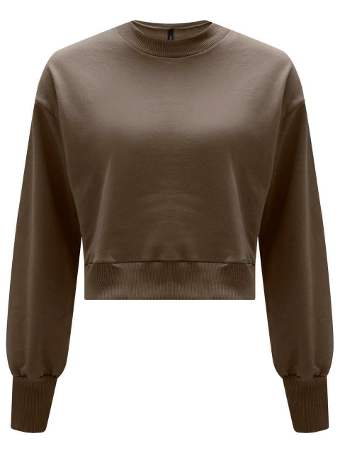 Blusa De Moletom Cropped Lunender