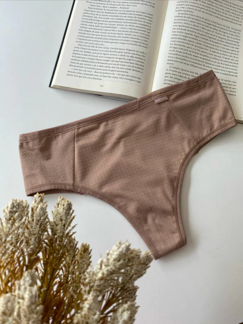 Calcinha Fio Dental Duplo Recortes Textura Nayane