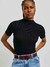 Blusa Básica Feminina Gola Alta em Ribana Canelada Hering