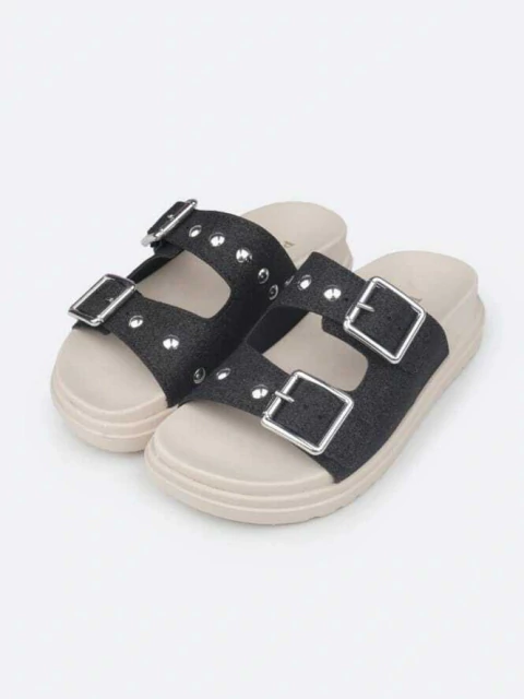 Papete Duas Tiras Pampili Olivia Preto 568021000