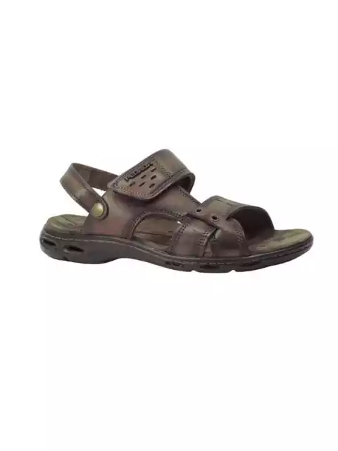 Sandália Pegada Masculina Em Couro Pinhão 130688