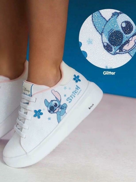 Tênis Infantil Bibi Glam com Brilhos Stitch da Disney 1109319