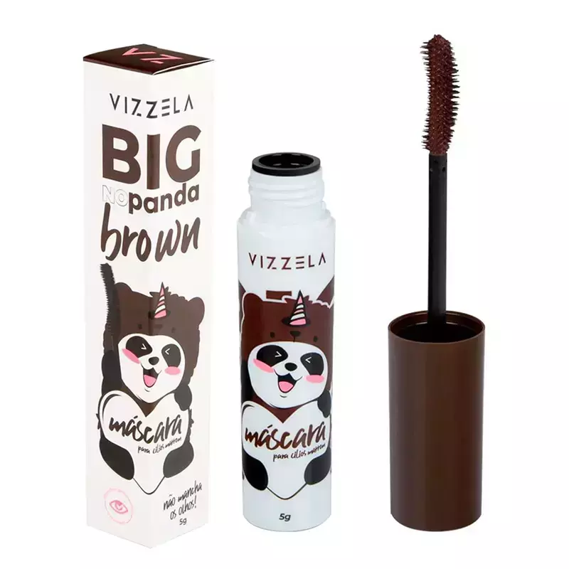 VIZZELA MASCARA P/ CILIOS - BIG NO PANDA BROWN