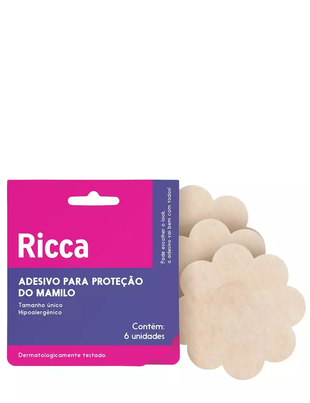 ADESIVO PARA PROTECAO DOS MAMILOS DESCARTAVEL RICCA 3 PARES