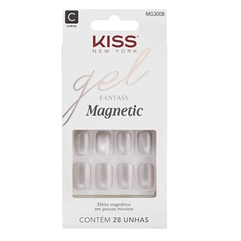 Unha Postiça Gel Fantasy Magnetic Nail Crystal - Kiss New York
