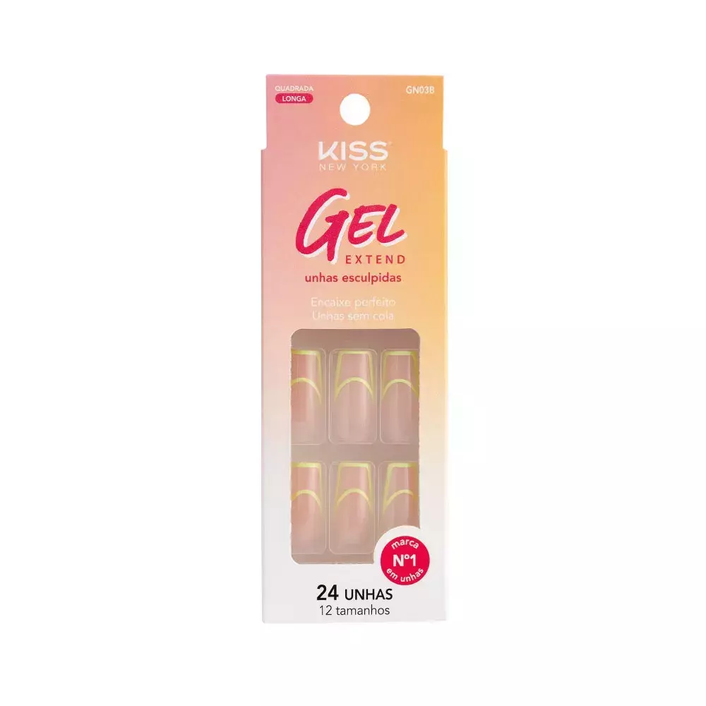 RK KISS NY GEL EXTEND NAILS FRENCH NEON