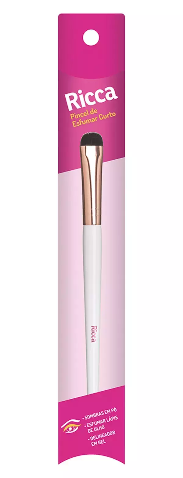 PINCEL RICCA ROSE GOLD ESFUMAR CURTO