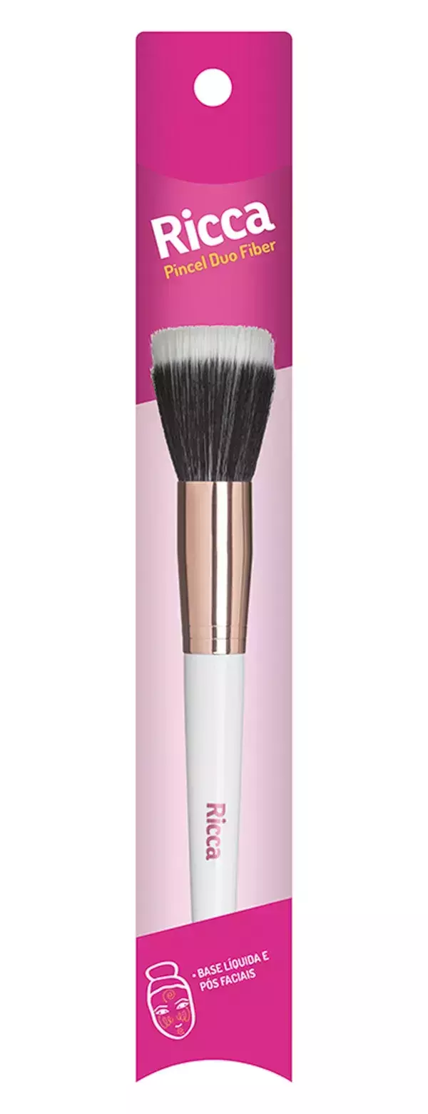 PINCEL RICCA ROSE GOLD DUO FIBER