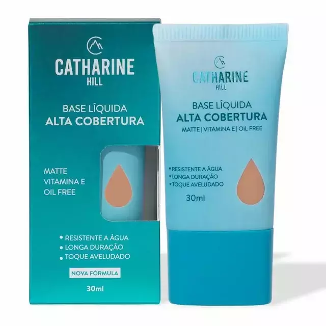 Base Líquida Facial Catharine Hill Chill Alta Cobertura AC05 30ml