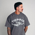 Camiseta Oversized Cinza Vintage Greek Lettering - comprar online