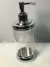 Dispenser de jabon liquido TRANSPARENTE + CROMO