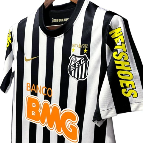 Camisa Retro Neymar - JR Santos II 11/12 Nike Masculina - Listrada Preto e Branco - comprar online
