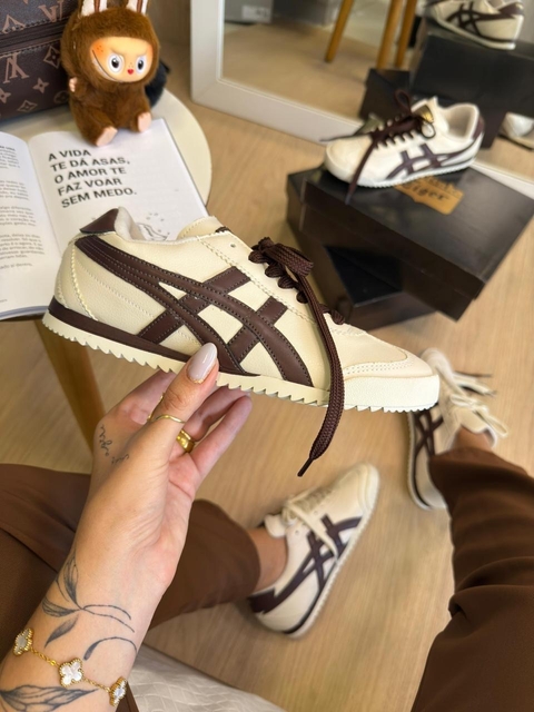 Tênis Asics Onitsuka Tiger Branco Marrom - comprar online
