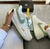 Tênis Air Force Couro Gold Green
