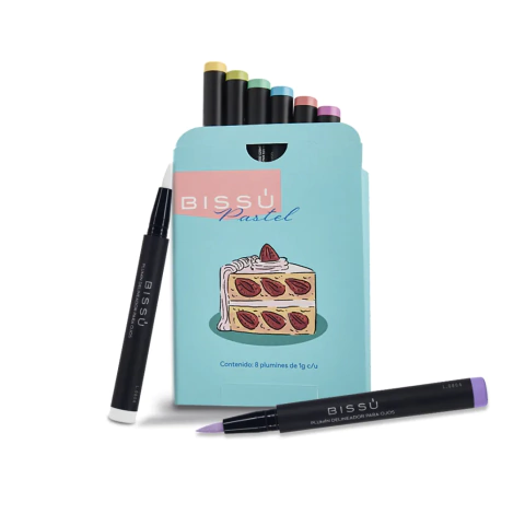Kit Plumín Delineador Pastel (C/8) - Bissú