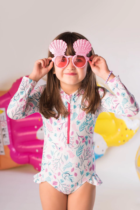 FLORES HOJAS AQUA Y FUCSIA TEENS - comprar online