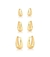 BRINCO ARGOLA LISO DOURADO TRIO