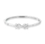 BRACELETE FOLHA RÓDIO INCOLOR - Bunica Semijoias