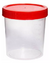 COLETOR ESTERIL RADIACAO IONIZANTE, TRANSPARENTE, SEM PA, INDIVIDUAL, TAMPA VERMELHA, 80 ML. 100 UN/PCT. FL1-0080VE|