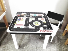 Mesa Infantil Didáctica + 1 Silla Con Pizarra O Pizarrón - comprar online