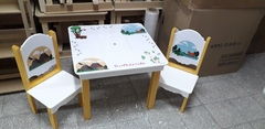 Imagen de Mesa Crayonera Infantil Didáctica + Pizarra O Pizarrón