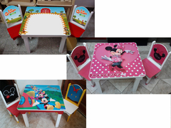 Mesa Infantil Didáctica, Tapa + 2 Sillas, Pizarra O Pizarrón - comprar online