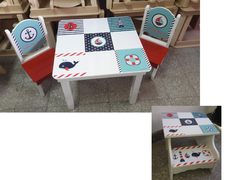 Combo Mesa Infantil + Dos Sillas + Banquito Escalera - tienda online