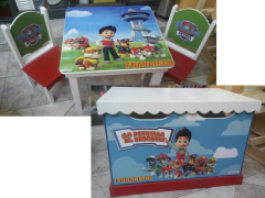 Combo Mesa Infantil + Dos Sillas + Baúl Infantil - tienda online