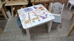 Mesa Infantil Didáctica + 1 Silla Con Pizarra O Pizarrón - Crecer en colores