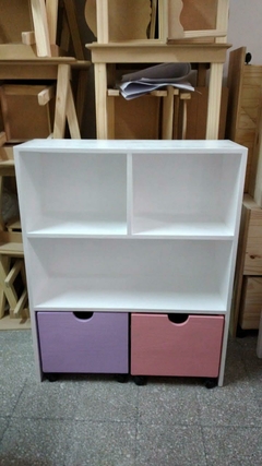 Organizador Guarda Juguetes Con 2 Cubos. Juguetero Y Repisa - comprar online