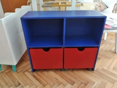 Organizador Guarda Juguetes con 2 Cubos y Estantes - Crecer en colores