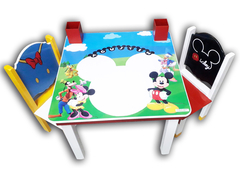Mesa Infantil Didáctica + Dos Sillas, Pizarra Y Lapiceros
