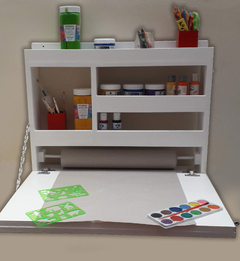 Mesa Infantil Didáctica De Pared Con Pizarra O Pizarrón - Crecer en colores