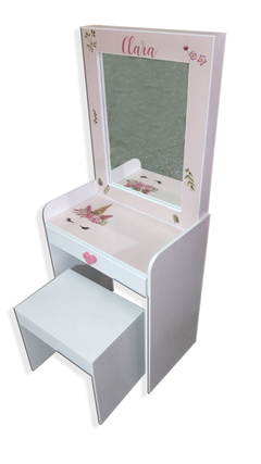 Tocador / Maquillador Infantil Con Espejo Y Banquito - comprar online