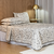 Cobre Leito Basic Casal Padrão Estampado Minimal Floral 180 Fios 3 Peças