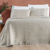 Cobre Leito Colcha Dupla Face Queen 3 Pçs Nobless 200 Fios Bege - Mundotextil