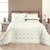 Cobre Leito Aveline Colcha Tecido Matelado Dupla Face 300 Fios Casal Queen 03 Peças Off White - comprar online