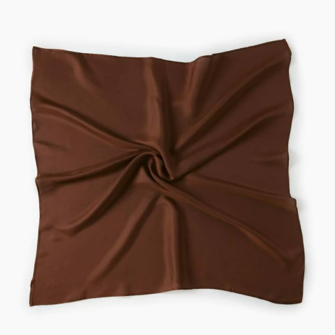 PAÑUELO DE SEDA CHOCOLATE 50 X 50 (PÑ41)