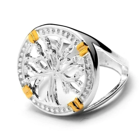 ANILLO ARBOL DE LA VIDA ACERO QUIRURGICO (0103)