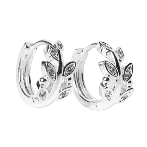 AROS CUBANO ITALIANO RAMITO CON CUBIC 1,5 CM ACERO BLANCO (A45807)