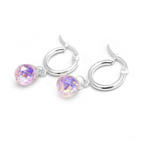 AROS GOTA ESFERA ROSA TORNASOL 1,5 CM (A5495)